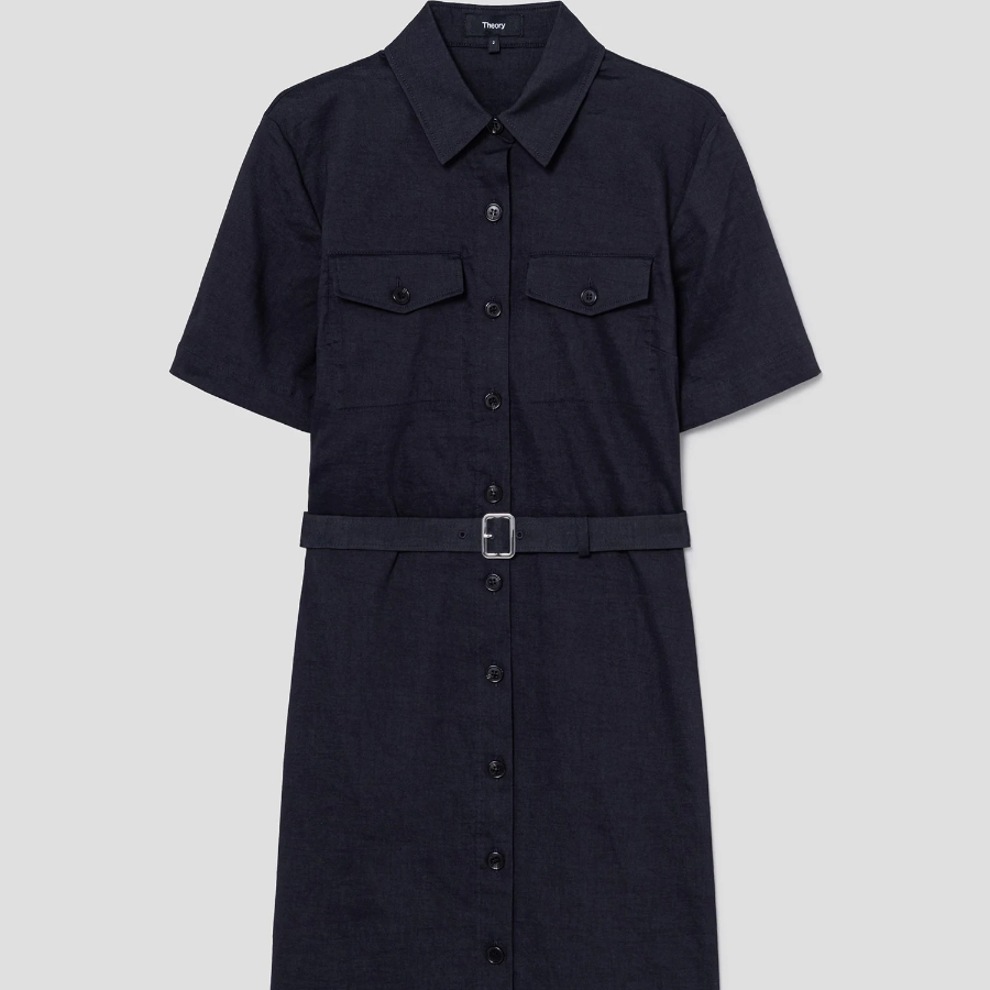 Theory Women Good Crunch Military Pocket Dress - Concord