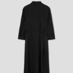 Theory Women Silk Georgette Lapel Overlap Dress - Black