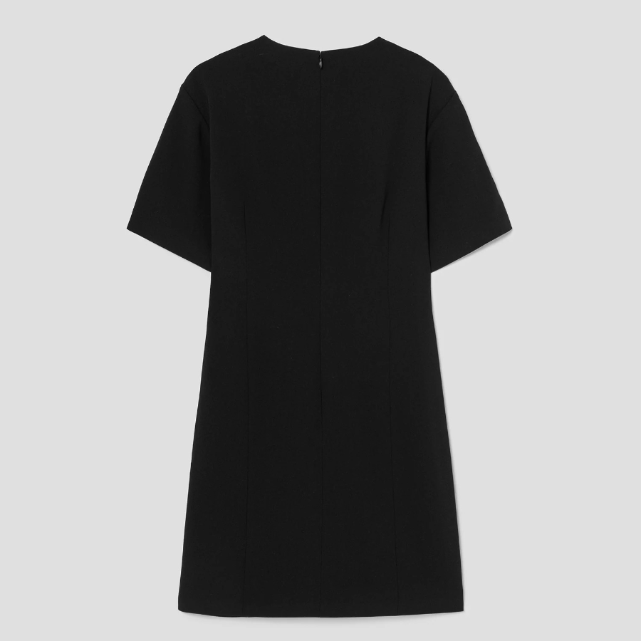 Theory Women Admiral Crepe Boxy T Sleeve Dress - Black