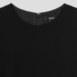 Theory Women Admiral Crepe Boxy T Sleeve Dress - Black