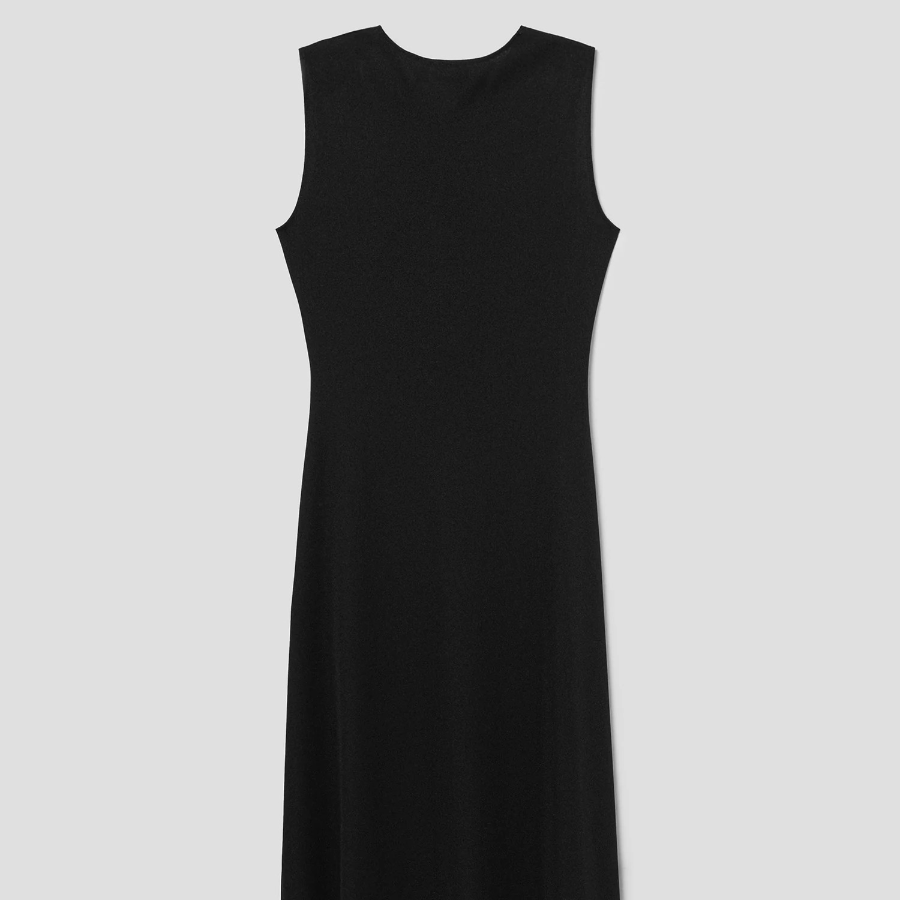 Theory Women Sweater Jersey Drape Tuck Dress - Black