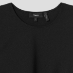 Theory Women Sweater Jersey Drape Tuck Dress - Black