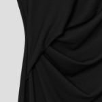 Theory Women Sweater Jersey Drape Tuck Dress - Black