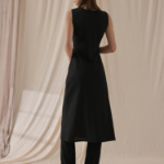 Theory Women Sweater Jersey Drape Tuck Dress - Black