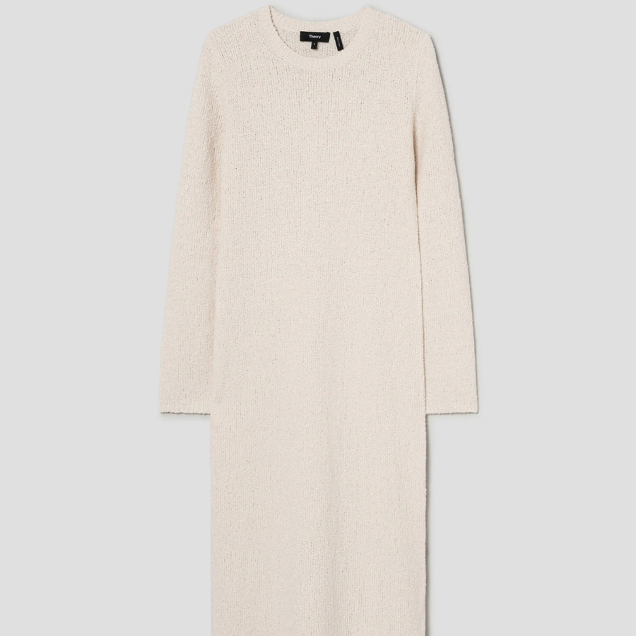 Theory Women Terry Boucle Boucle Dress - Ivory