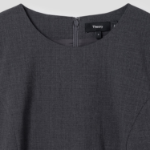 Theory Women Good Wool Jatinn Dress - Charcoal Melange