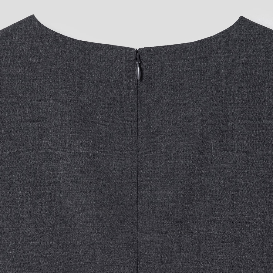 Theory Women Good Wool Jatinn Dress - Charcoal Melange