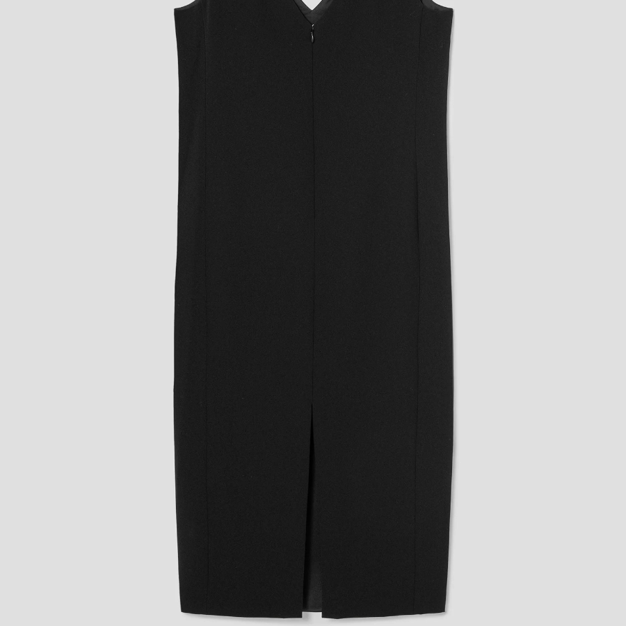 Theory Women Admiral Crepe Sleveeless Vneck Dress - Black