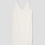 Theory Women Admiral Crepe Sleveeless Vneck Dress - Rice