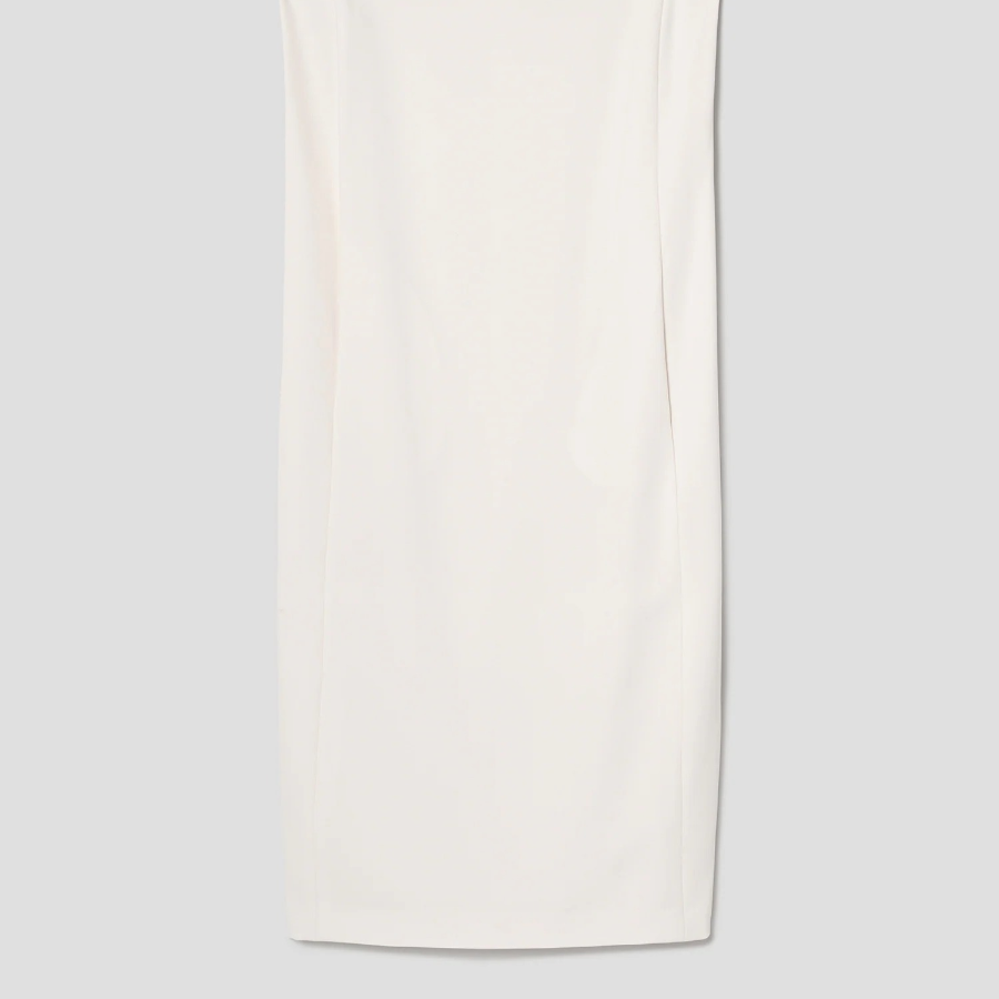 Theory Women Admiral Crepe Sleveeless Vneck Dress - Rice