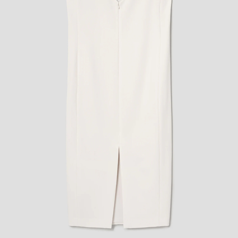 Theory Women Admiral Crepe Sleveeless Vneck Dress - Rice