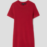 Theory Women Felted Wool Cash Crewneck Dress - Bright Red