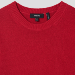 Theory Women Felted Wool Cash Crewneck Dress - Bright Red