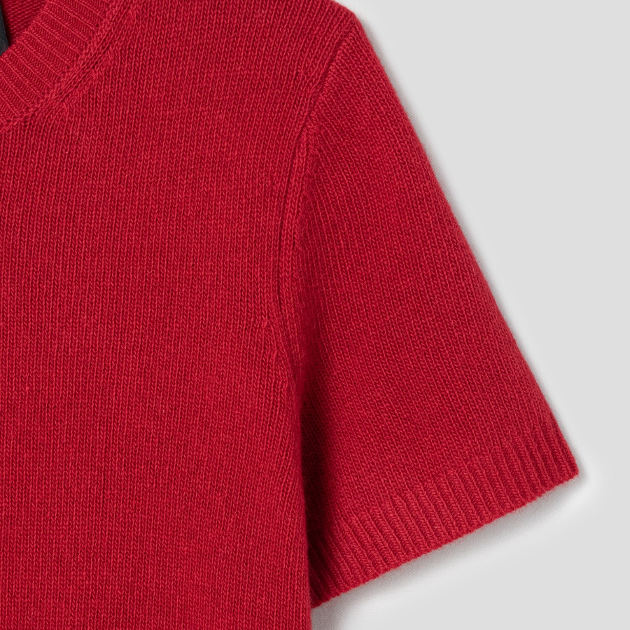 Theory Women Felted Wool Cash Crewneck Dress - Bright Red