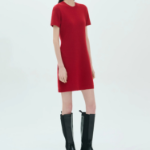 Theory Women Felted Wool Cash Crewneck Dress - Bright Red