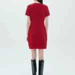 Theory Women Felted Wool Cash Crewneck Dress - Bright Red