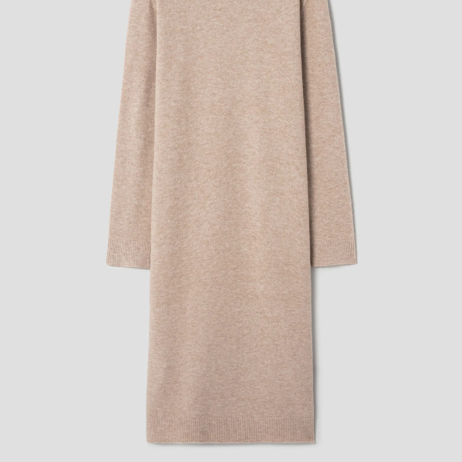 Theory Women Astor Wool Long Sleeve Midi Dress - Beige