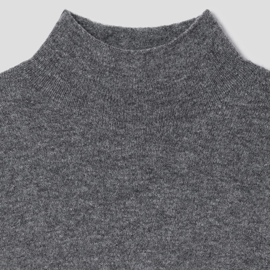 Theory Women Astor Wool Long Sleeve Midi Dress - Medium Heather Grey