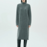 Theory Women Astor Wool Long Sleeve Midi Dress - Medium Heather Grey