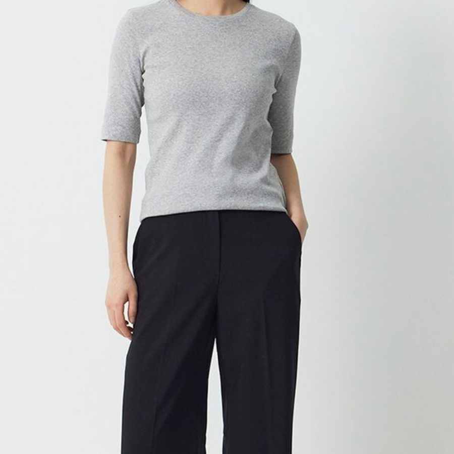 JAJU Pima Cotton Slim Fit Half-Sleeve T-Shirt – Grey