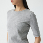 JAJU Pima Cotton Slim Fit Half-Sleeve T-Shirt – Grey