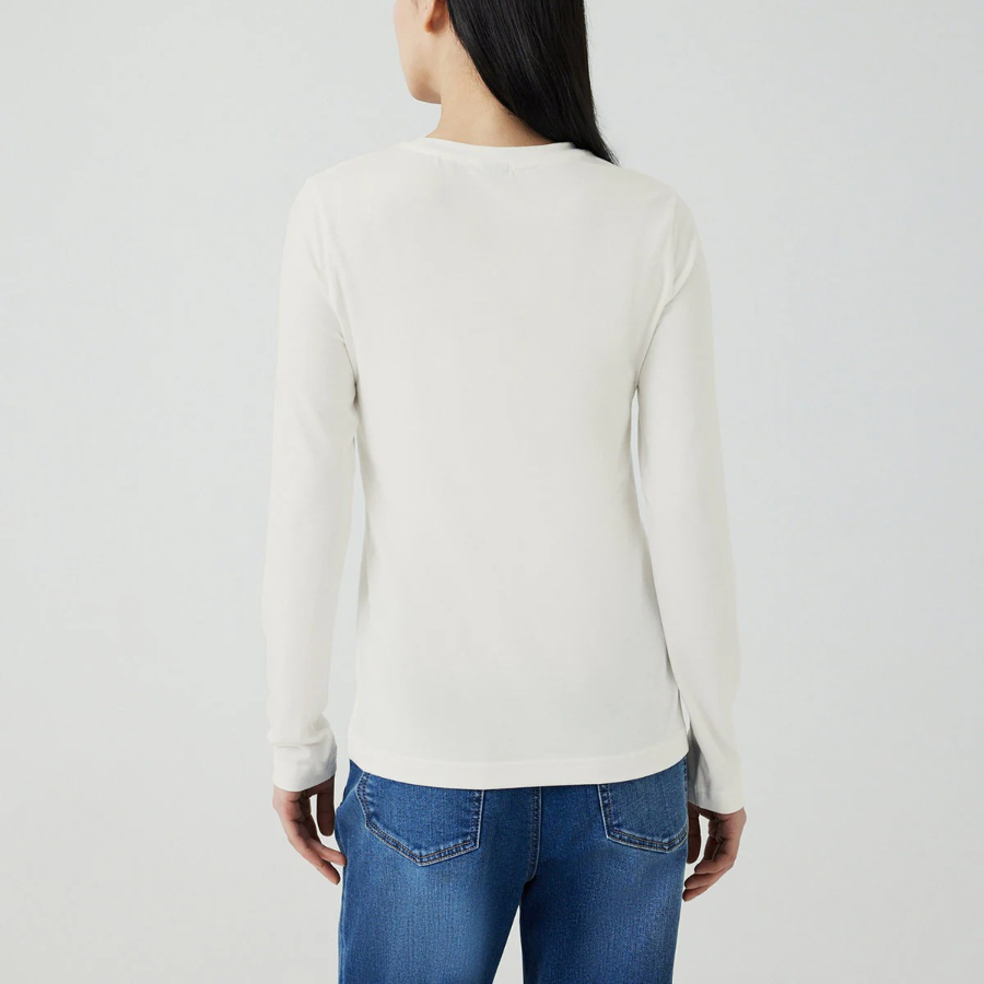 JAJU Soft Long-Sleeve T-Shirt – White