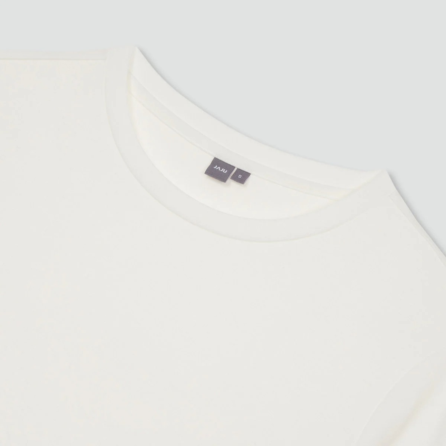 JAJU Soft Long-Sleeve T-Shirt – White