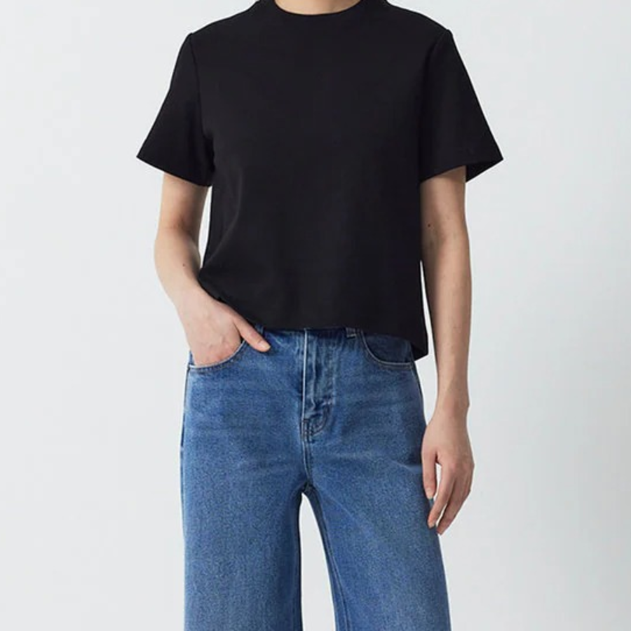 JAJU Heavy Cotton Short-Sleeve T-Shirt – Black