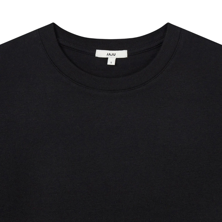 JAJU Heavy Cotton Short-Sleeve T-Shirt – Black