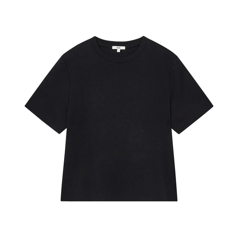 JAJU Heavy Cotton Short-Sleeve T-Shirt – Black