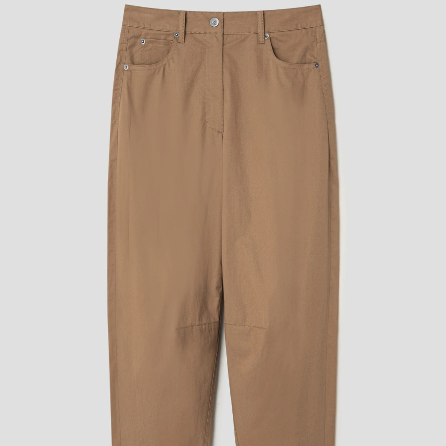 Theory Women Feather Chino Drop Curved Pants - Bronze