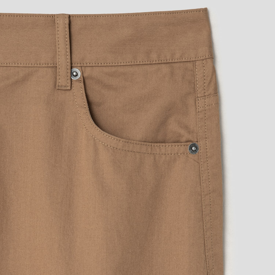 Theory Women Feather Chino Drop Curved Pants - Bronze