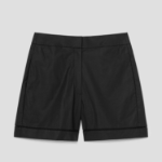 Theory Women City Poplin Eyelet Shorts - Black