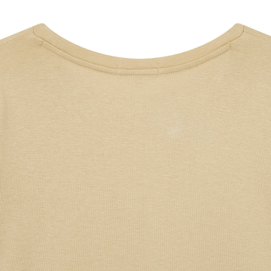JAJU Pima Cotton Slim Fit Half-Sleeve T-Shirt – Beige