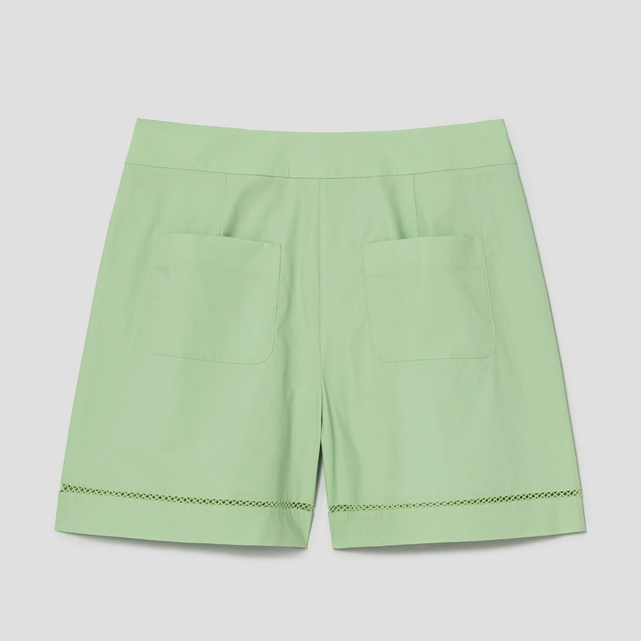 Theory Women City Poplin Eyelet Shorts - Meadow