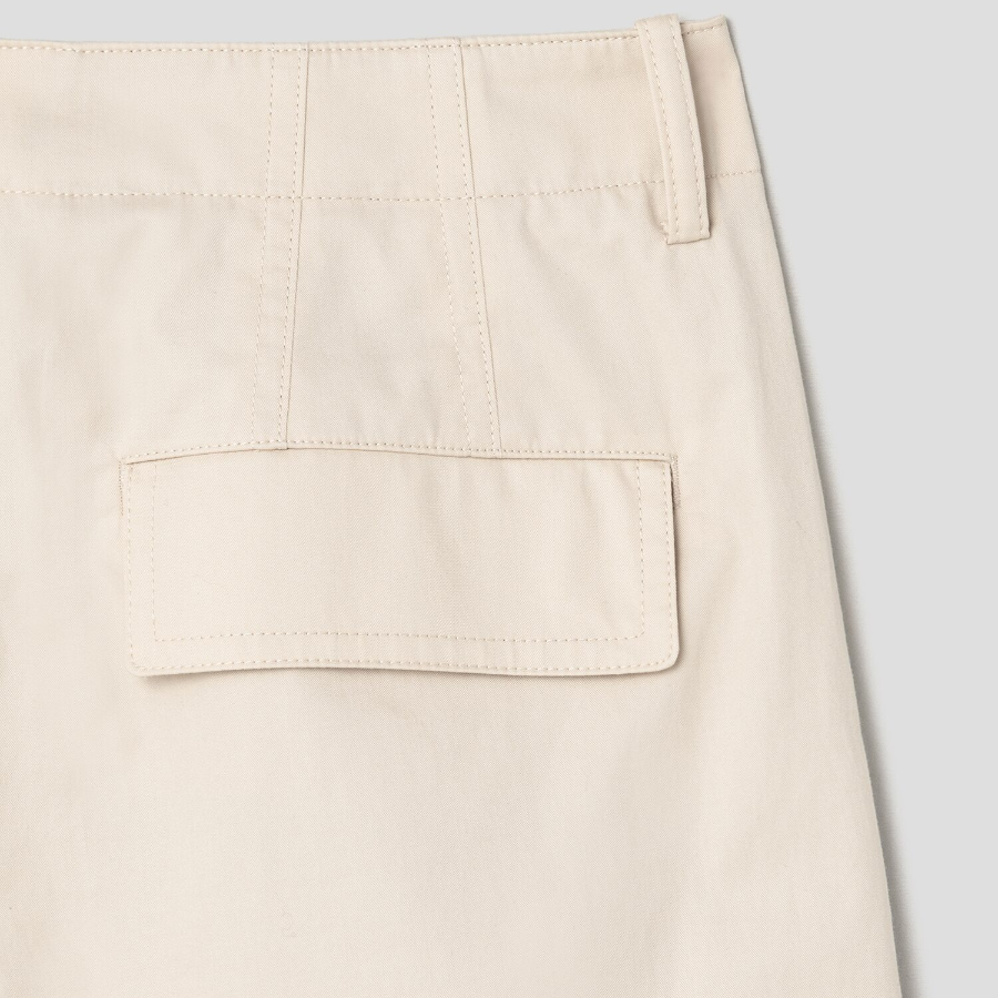 Theory Women Feather Chino Relaxed Casual Shorts - Almond
