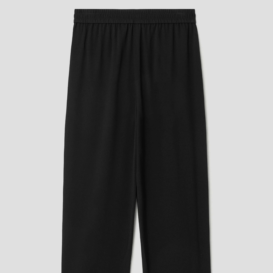 Theory Women Satin Crepe Relaxed Pullon Pants - Black