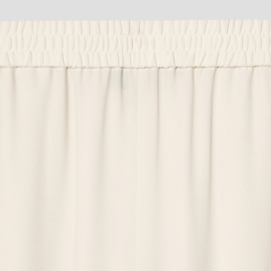Theory Women Satin Crepe Relaxed Pullon Pants - Rice