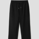Theory Women Lightweight Wool Drawcord Pull On Pants - Black