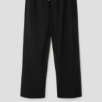 Theory Women Lightweight Wool Drawcord Pull On Pants - Black