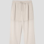 Theory Women Lightweight Wool Drawcord Pull On Pants - Sand