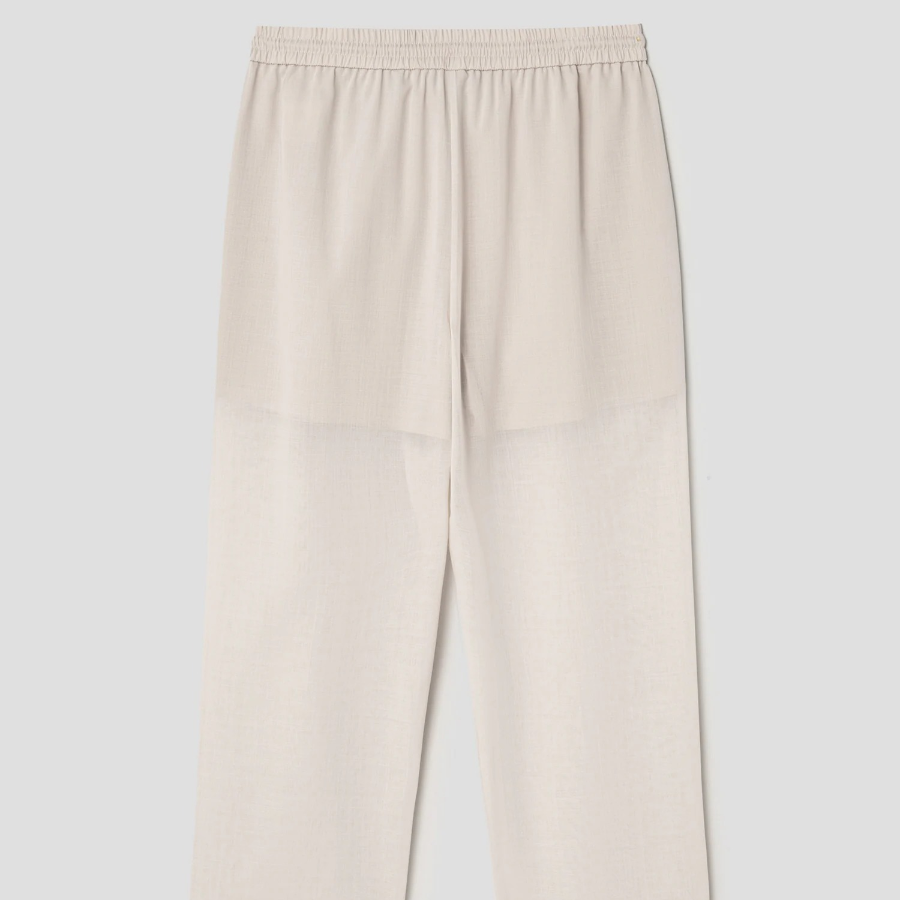 Theory Women Lightweight Wool Drawcord Pull On Pants - Sand