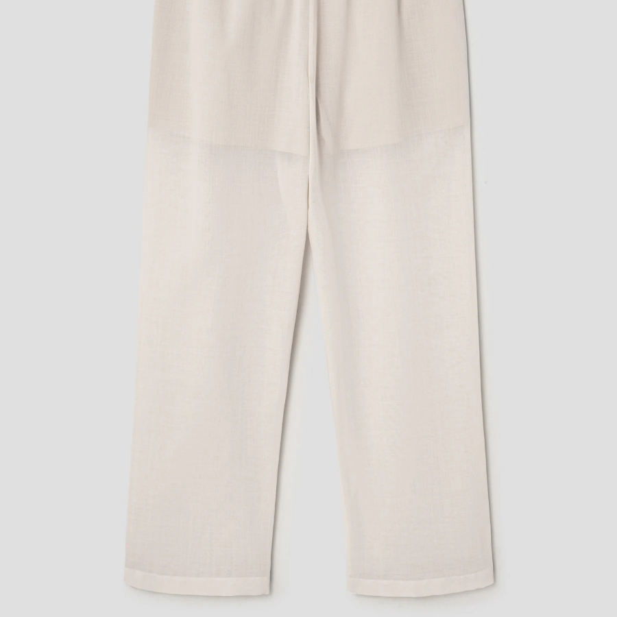 Theory Women Lightweight Wool Drawcord Pull On Pants - Sand