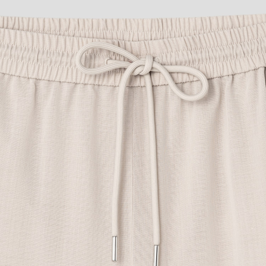 Theory Women Lightweight Wool Drawcord Pull On Pants - Sand
