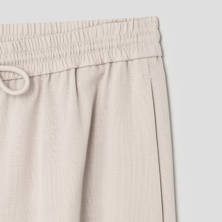 Theory Women Lightweight Wool Drawcord Pull On Pants - Sand