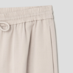 Theory Women Lightweight Wool Drawcord Pull On Pants - Sand