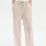 Theory Women Lightweight Wool Drawcord Pull On Pants - Sand