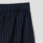 Theory Women Linear Cotton Boxer Shorts - Nocturne Navy