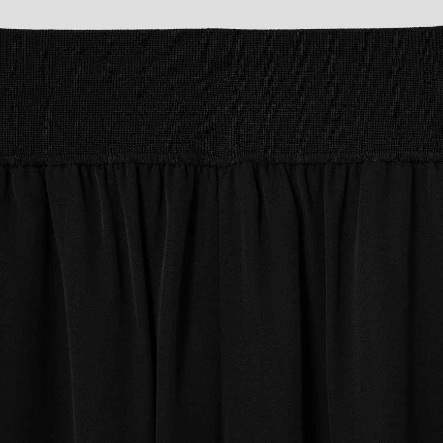 Theory Women Silk Combo Rib Waistband Pants - Black