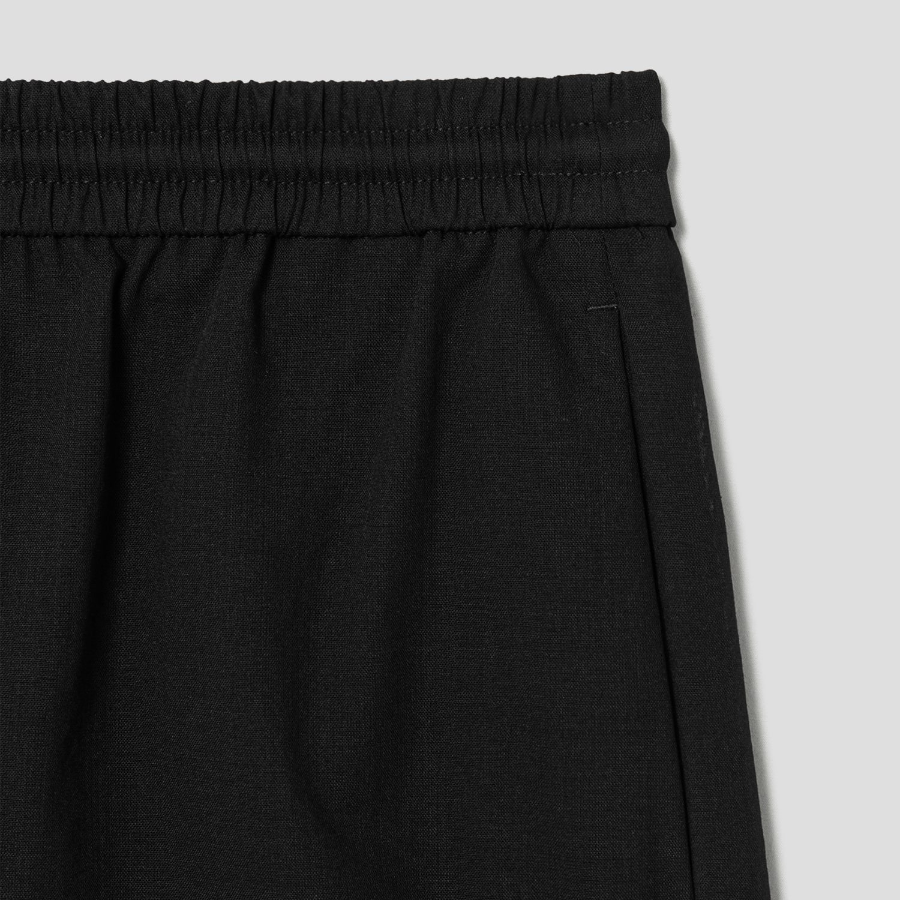 Theory Women Lightweight Wool Drawcord Shorts - Black